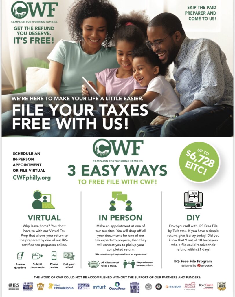 FREE CWF Tax Sites in Atlantic County FILE YOUR TAXES FOR FREE City