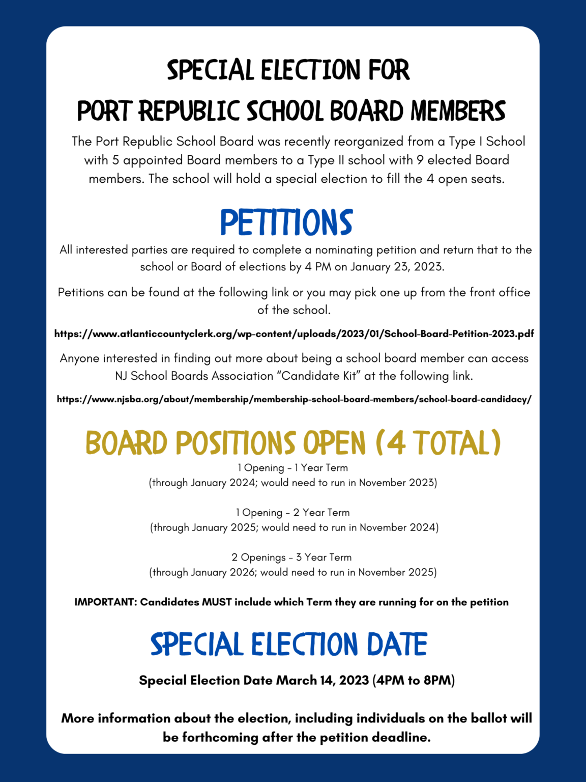 January 2023 City of Port Republic